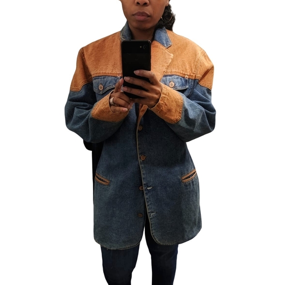 Squeeze 80's 90's Western Style Denim Jacket - Picture 2 of 8